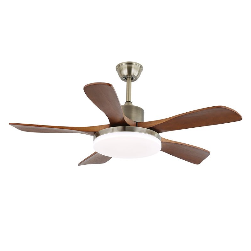 Elara Modern Brass Wood Ceiling Fan Light-Neutral Decor