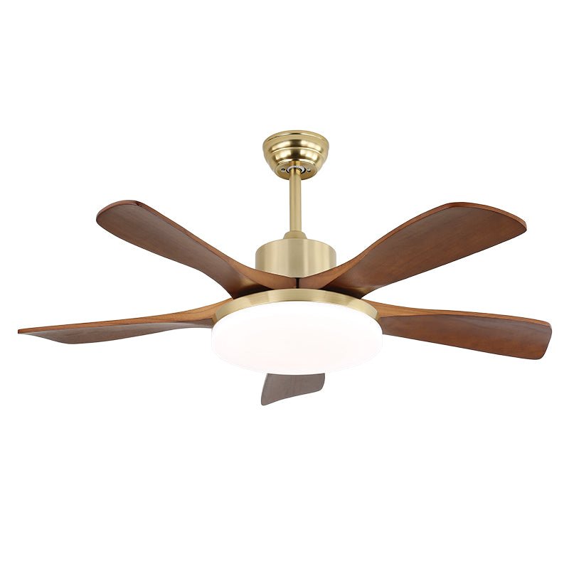 Elara Modern Brass Wood Ceiling Fan Light-Neutral Decor
