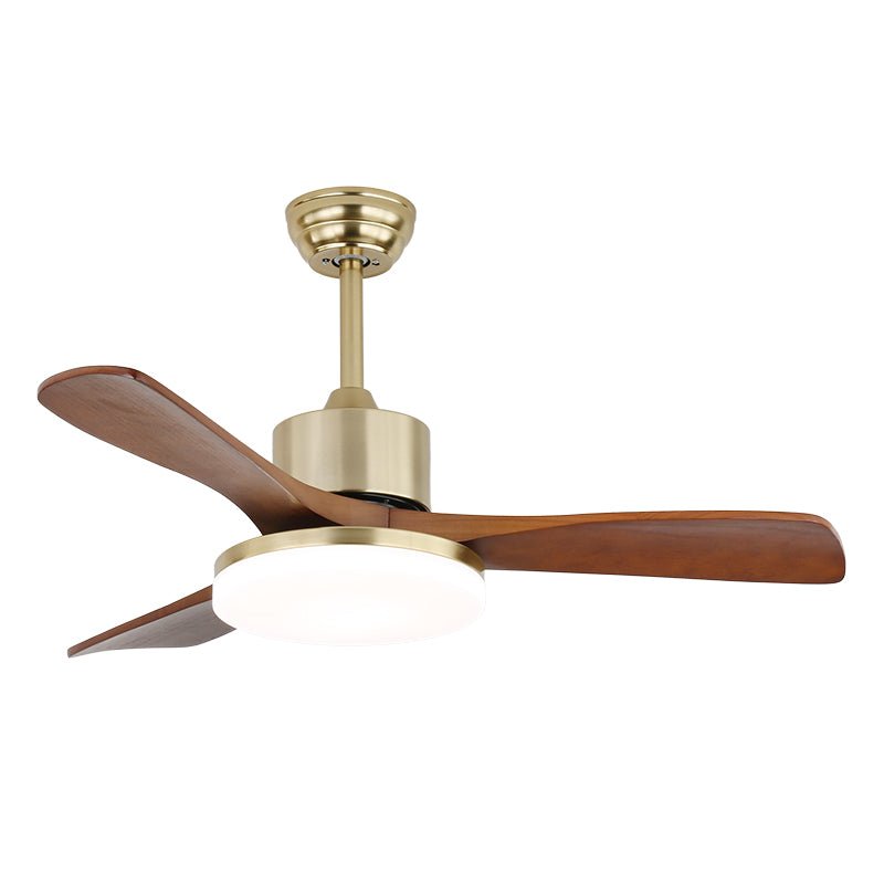 Elara Modern Brass Wood Ceiling Fan Light-Neutral Decor