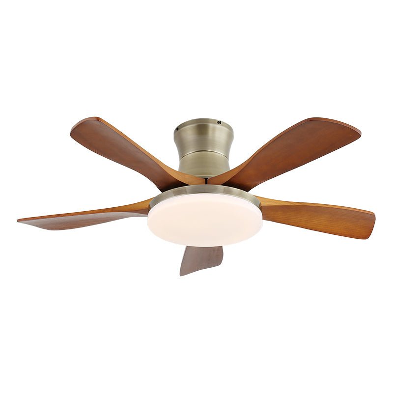 Elara Modern Brass Wood Ceiling Fan Light-Neutral Decor