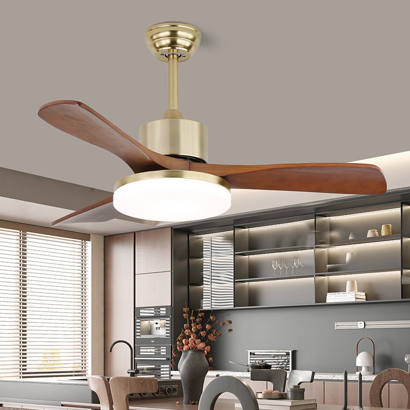 Elara Modern Brass Wood Ceiling Fan Light-Neutral Decor