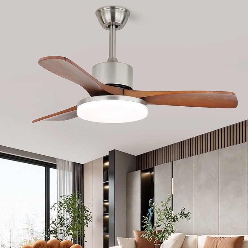 Elara Modern Brass Wood Ceiling Fan Light-Neutral Decor