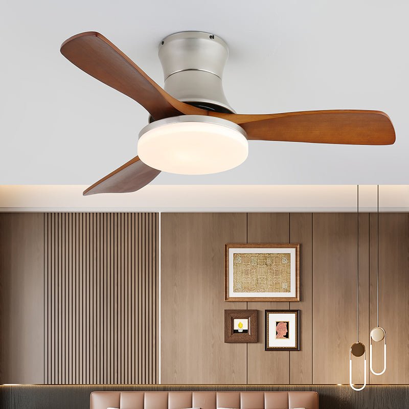Elara Modern Brass Wood Ceiling Fan Light-Neutral Decor