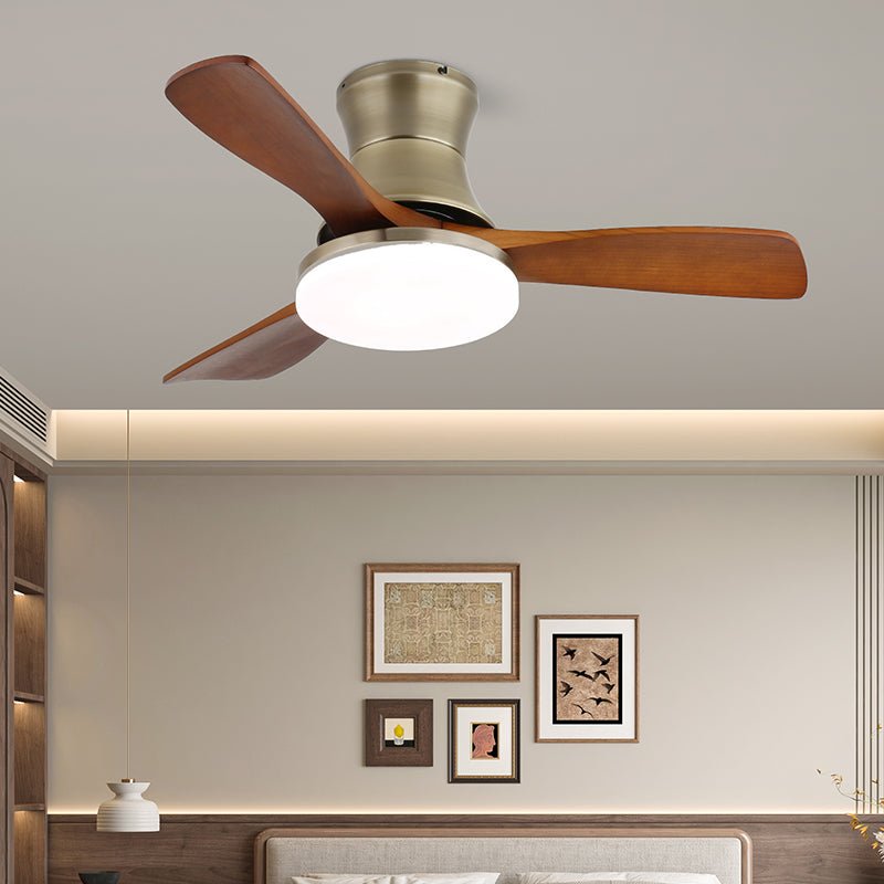 Elara Modern Brass Wood Ceiling Fan Light-Neutral Decor