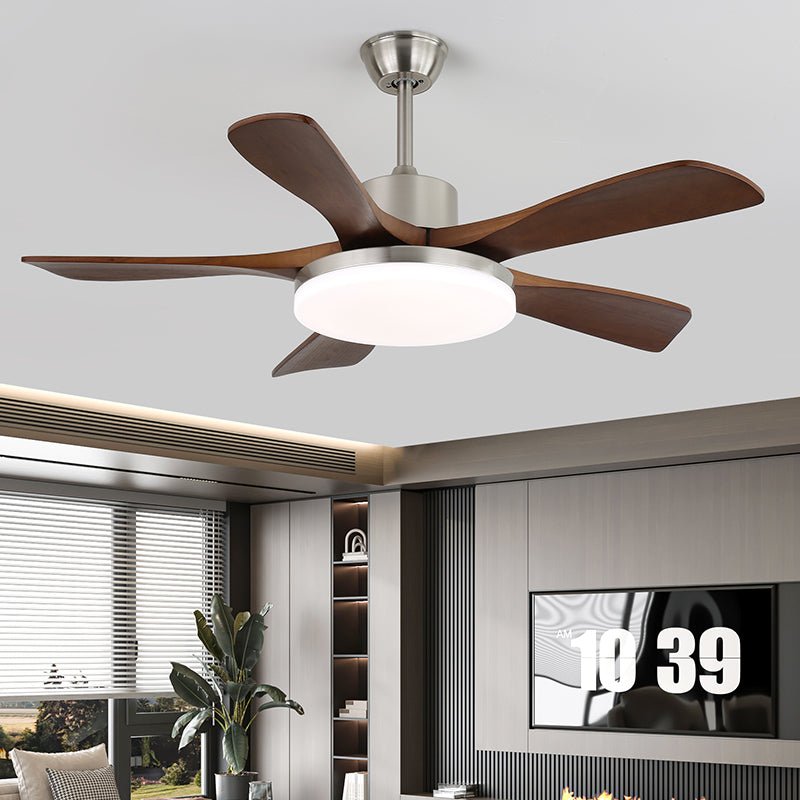 Elara Modern Brass Wood Ceiling Fan Light-Neutral Decor