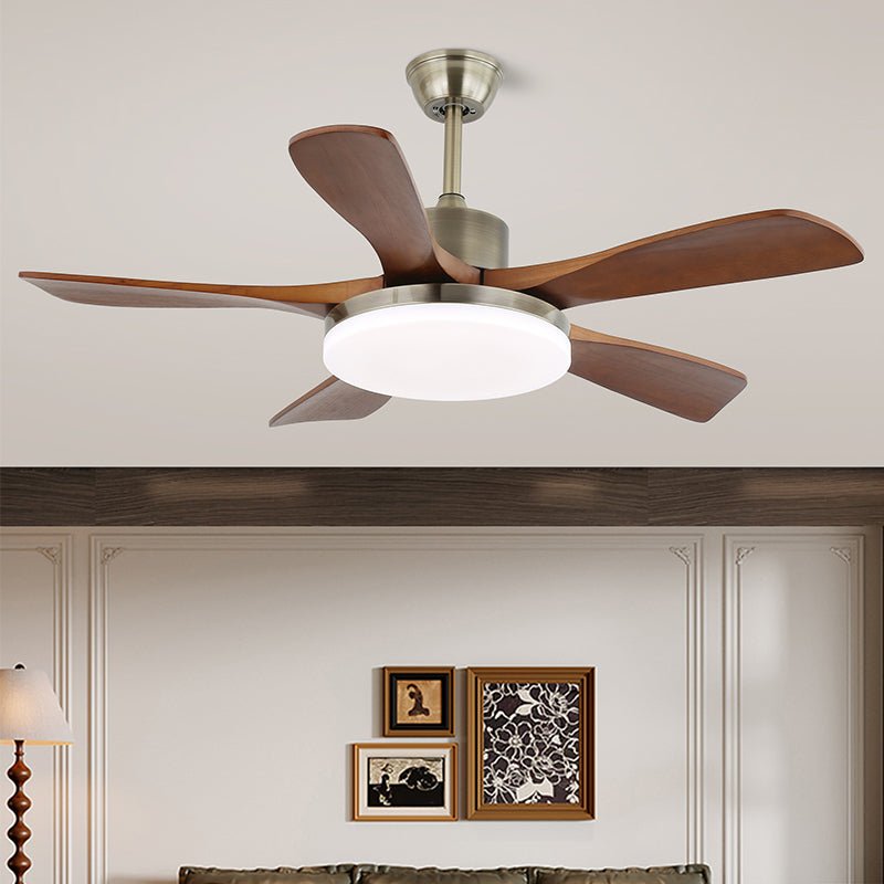 Elara Modern Brass Wood Ceiling Fan Light-Neutral Decor