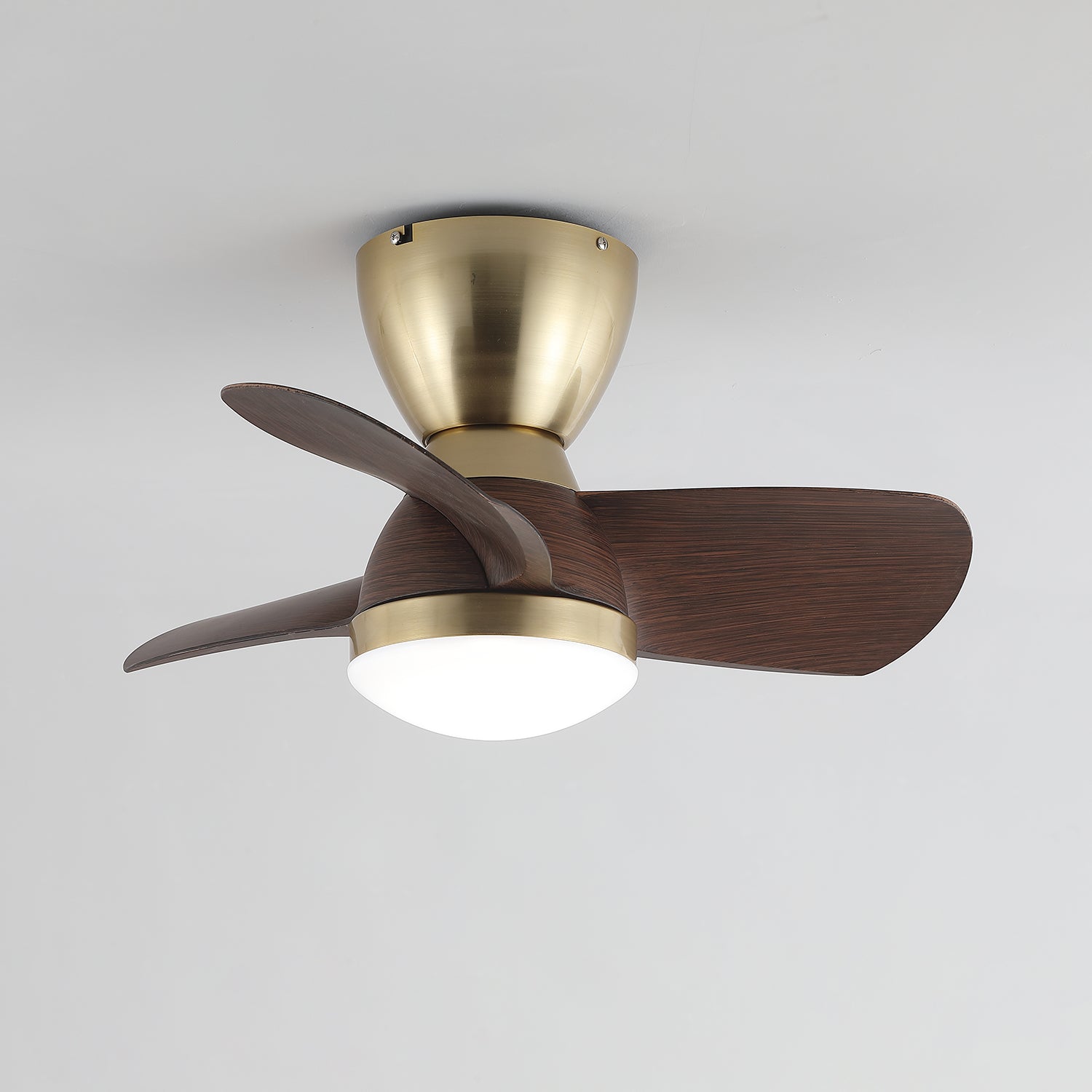Elora Minimalist Brass Wood Ceiling Fan Light-Neutral Decor