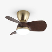 Elora Minimalist Brass Wood Ceiling Fan Light-Neutral Decor