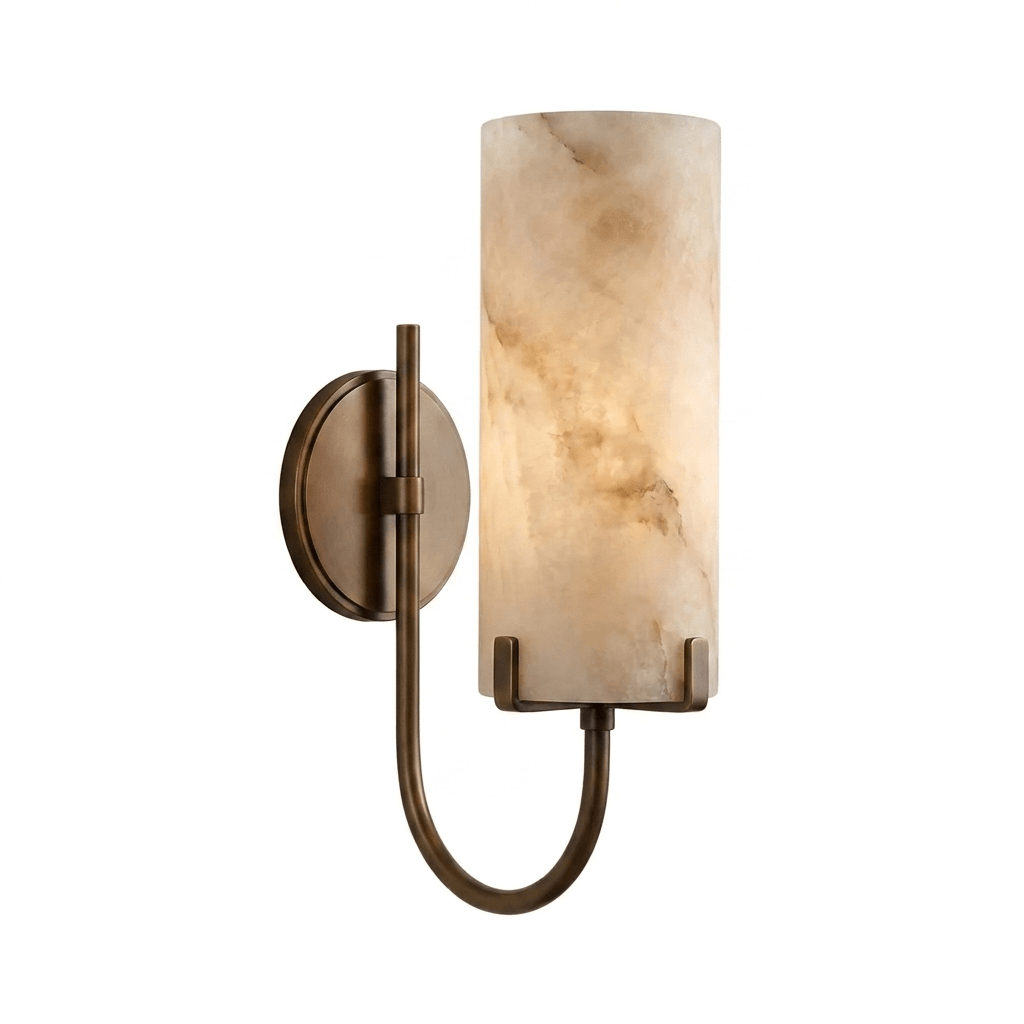 Garnwick Alabaster Loop Wall Sconce