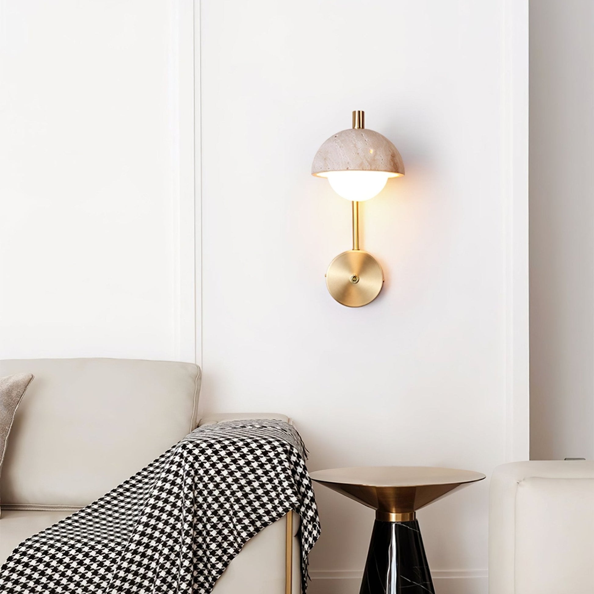 Ormaren Travertine Wall Light-Neutral Decor