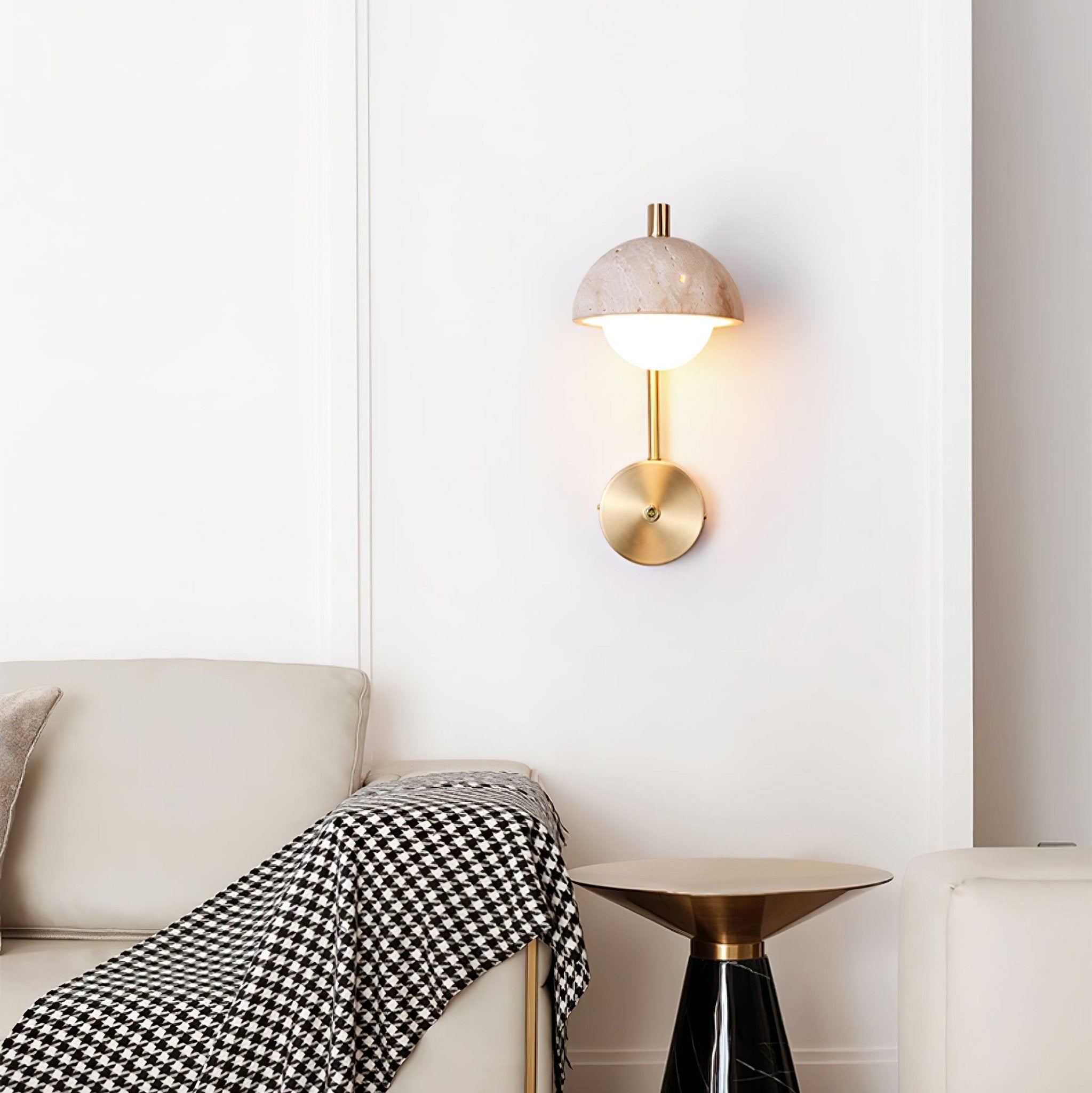 Ormaren Travertine Wall Light-Neutral Decor