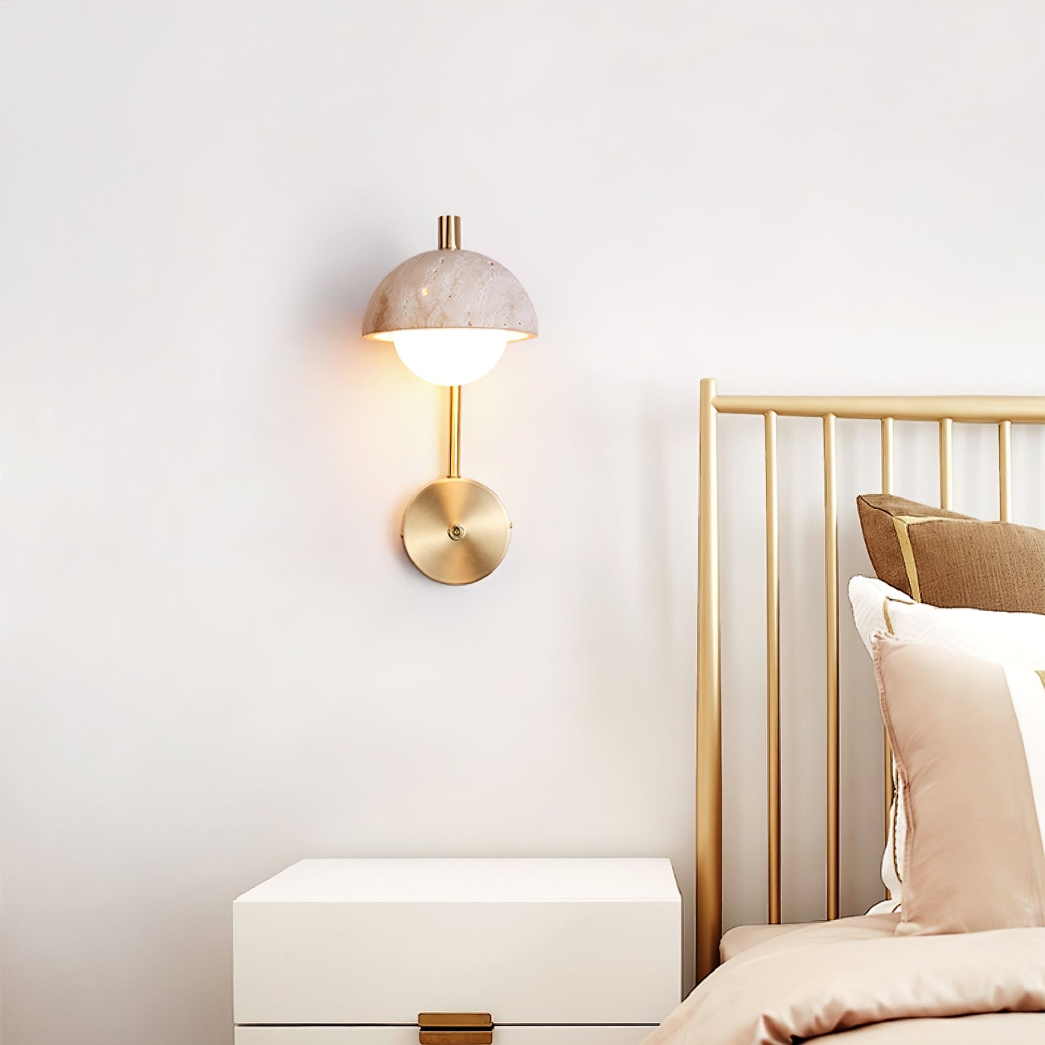 Ormaren Travertine Wall Light-Neutral Decor