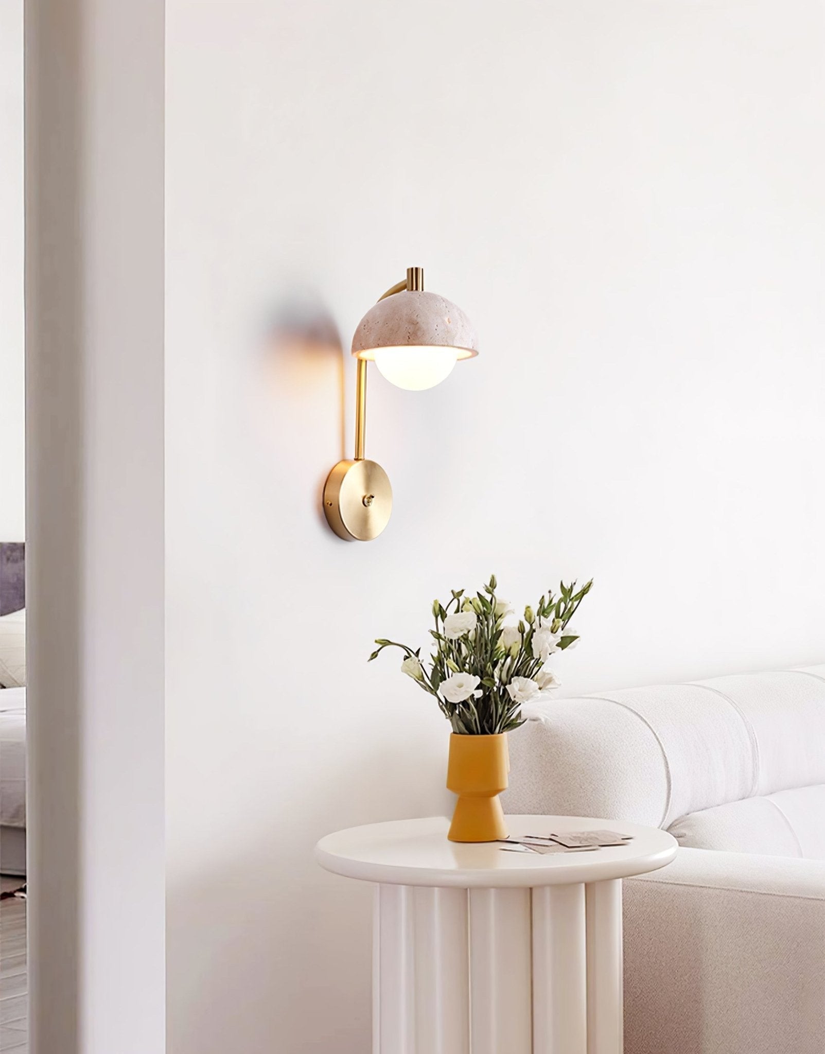 Ormaren Travertine Wall Light-Neutral Decor