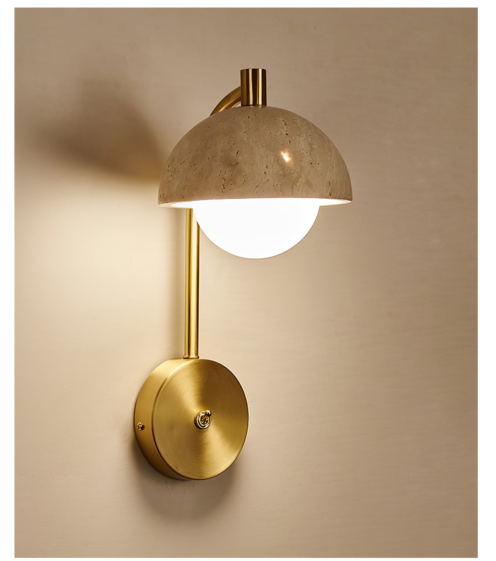 Ormaren Travertine Wall Light-Neutral Decor