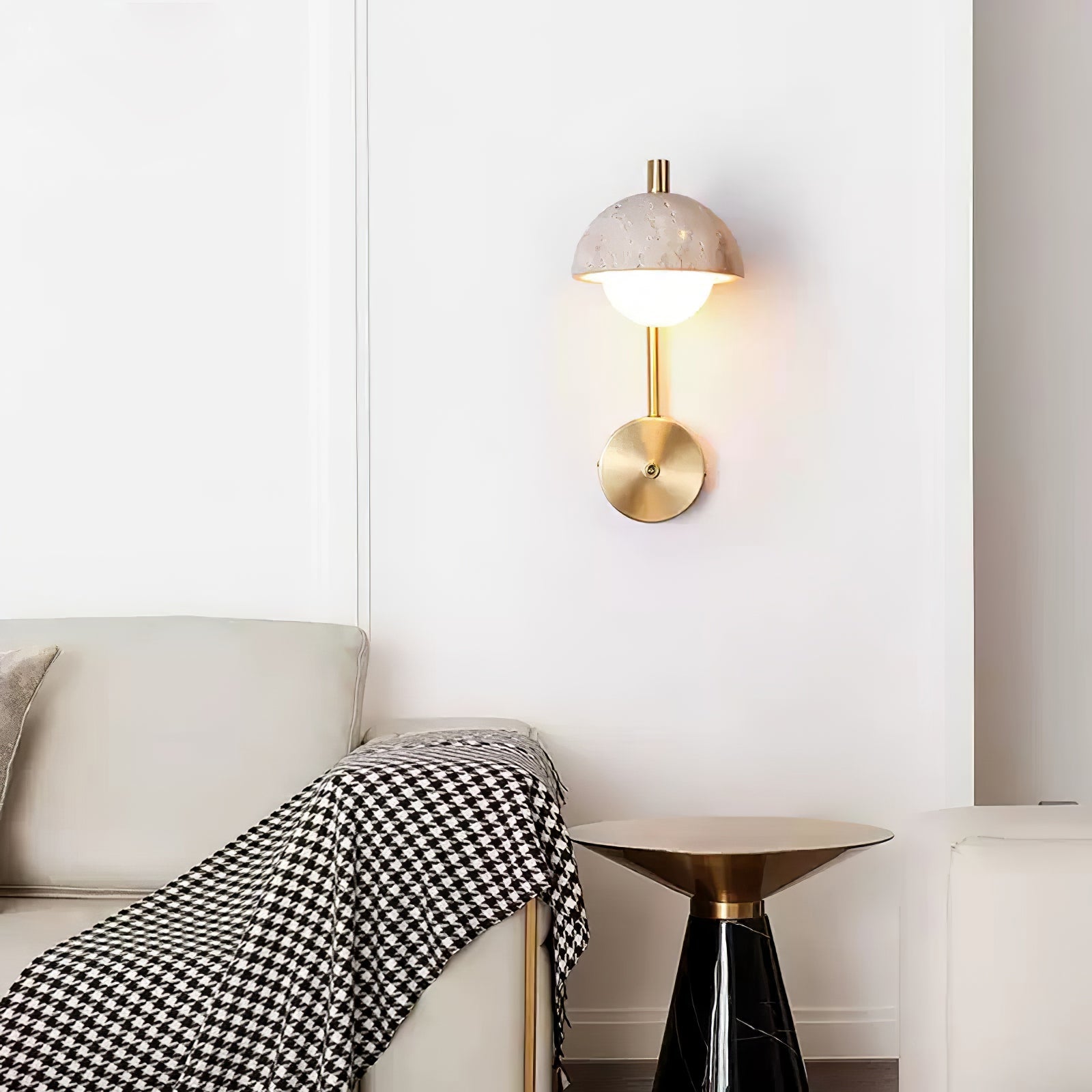 Ormaren Travertine Wall Light-Neutral Decor