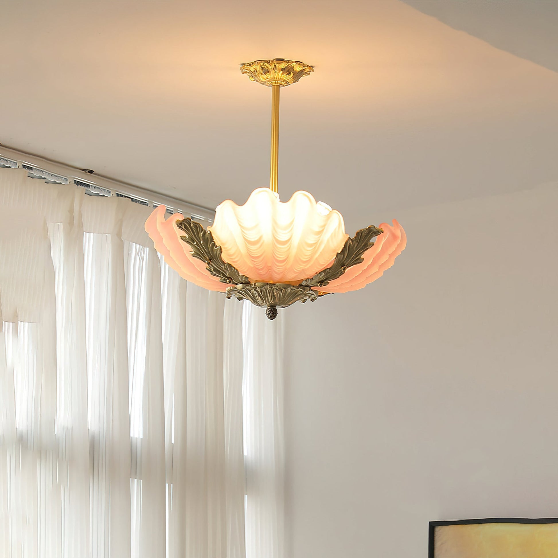 Another angle showing the clam shell-inspired design.