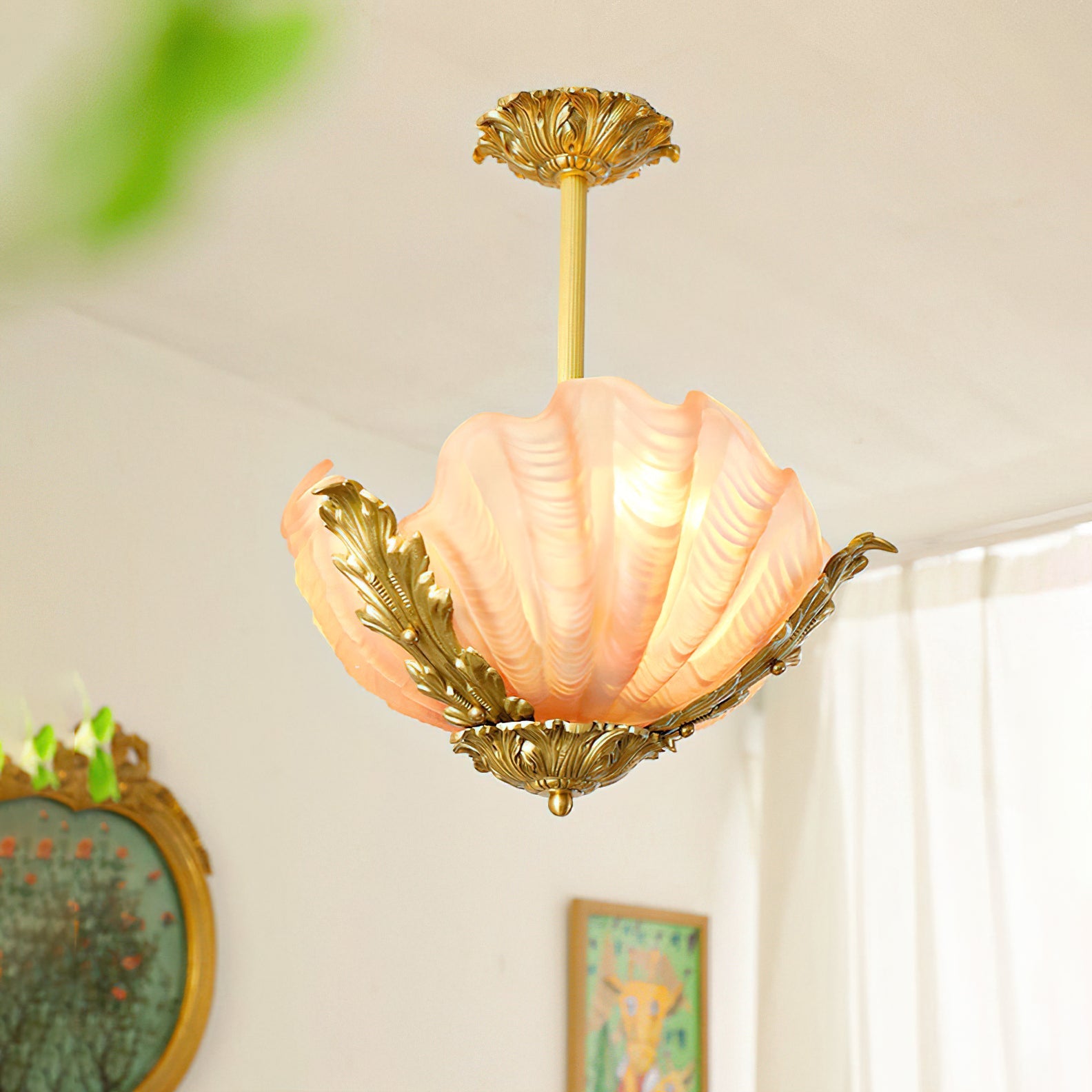 The 4-head Velmira lamp, unlit, against a white background.