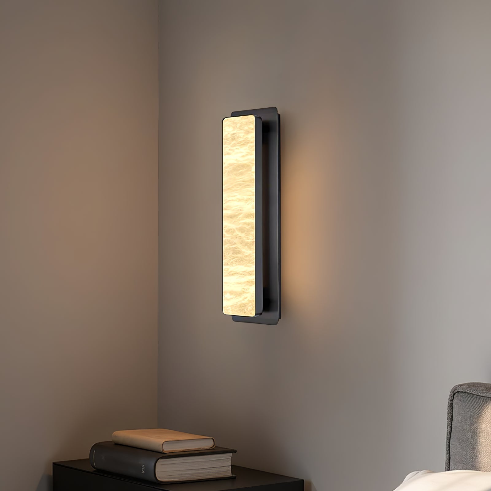 Ollore Linear Alabaster Wall Light-Neutral Decor