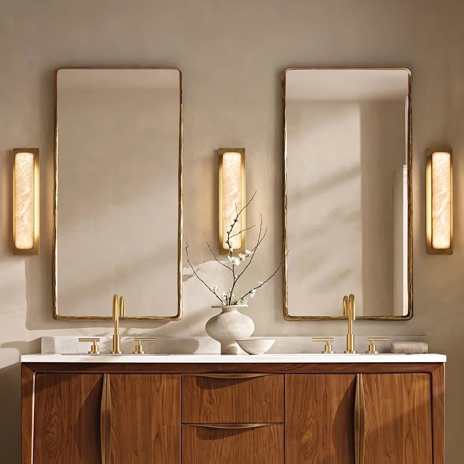 Karix Linear Alabaster Wall Light-Neutral Decor