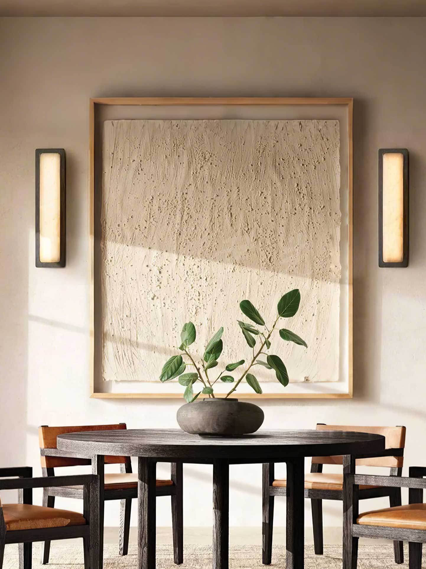 Karix Linear Alabaster Wall Light-Neutral Decor