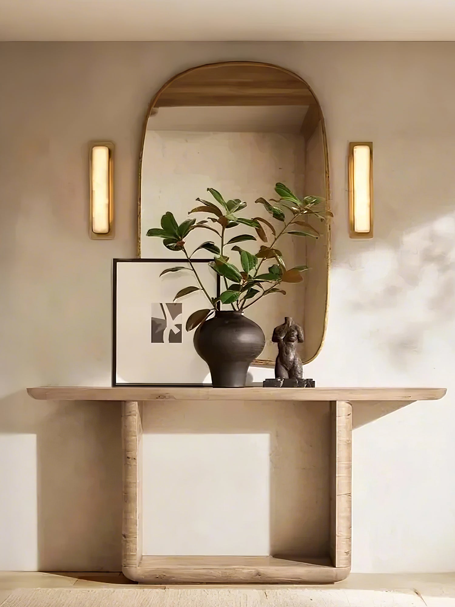 Karix Linear Alabaster Wall Light-Neutral Decor
