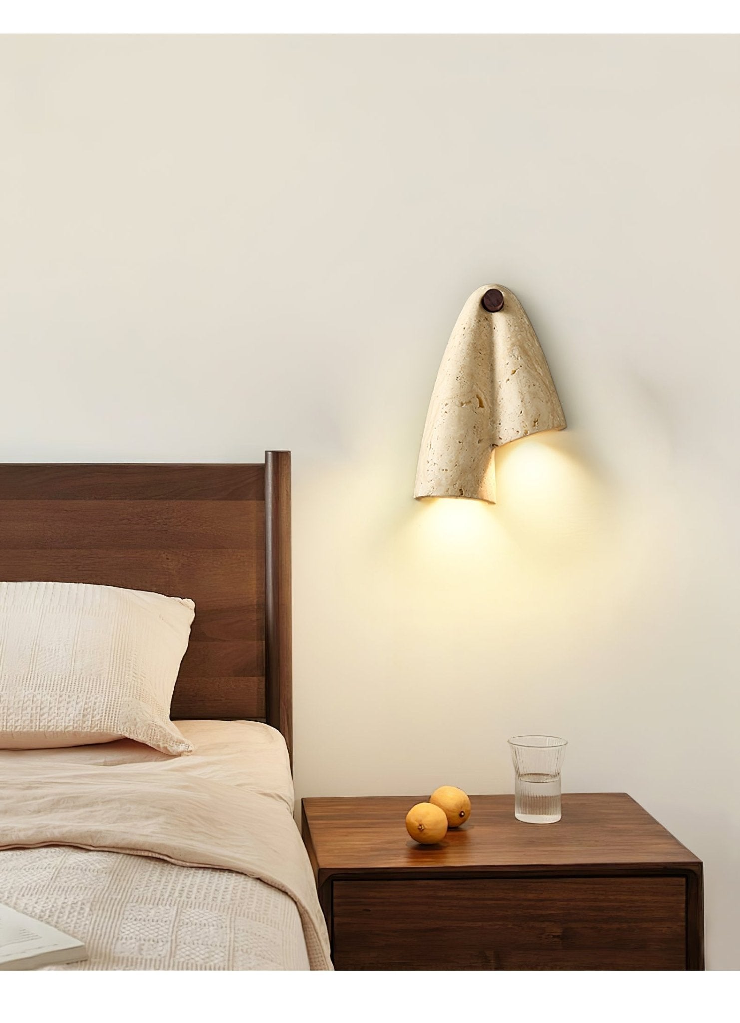 Artistic Travertine Wall Light-Neutral Decor