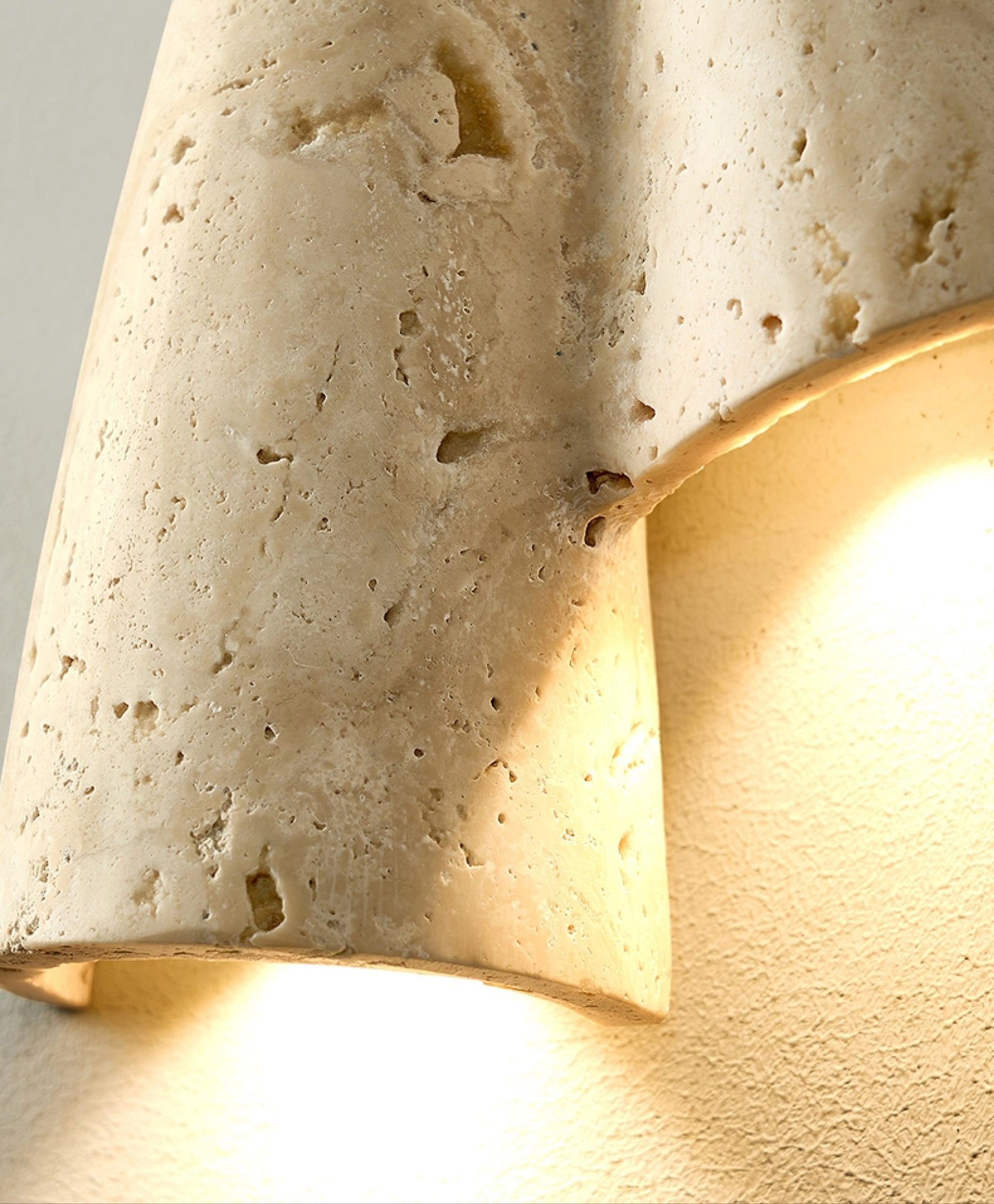 Artistic Travertine Wall Light-Neutral Decor