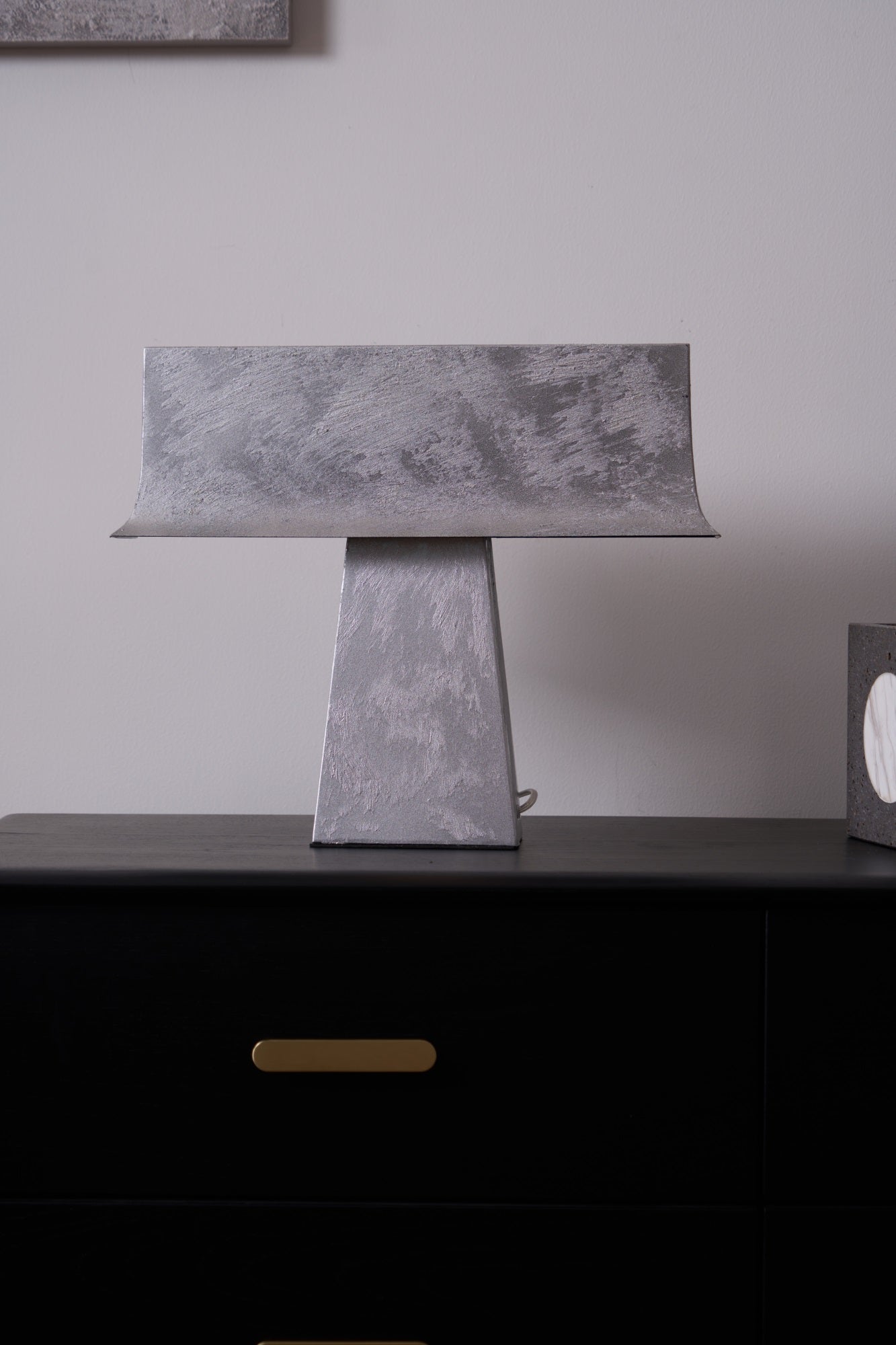 Slate Minimalist Antique Table Lamp-Neutral Decor