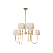 Talia Chandelier Luxury Brass Fabric - Neutralighting