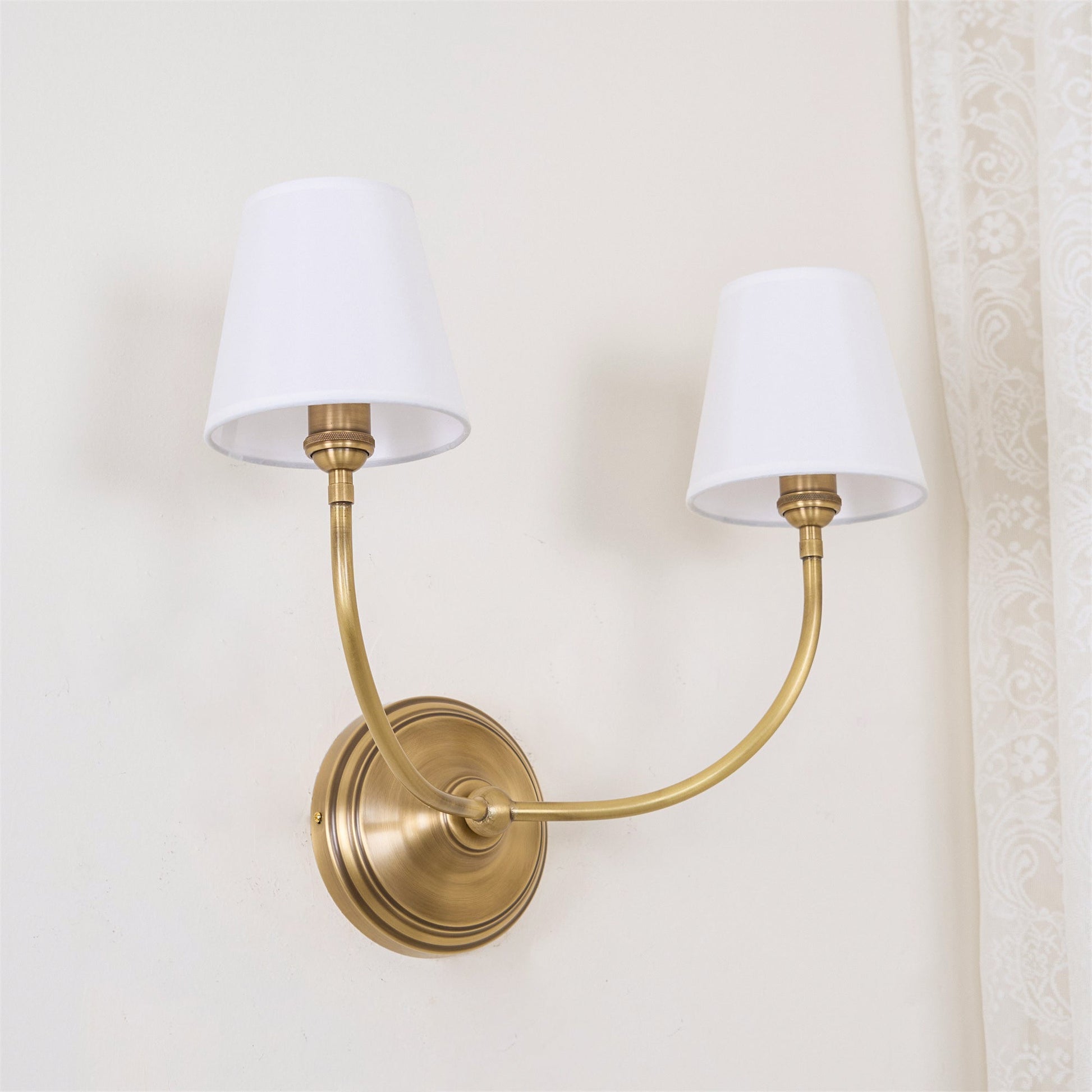 Victor Wall Lamp Black Bronze Fabric - Neutralighting