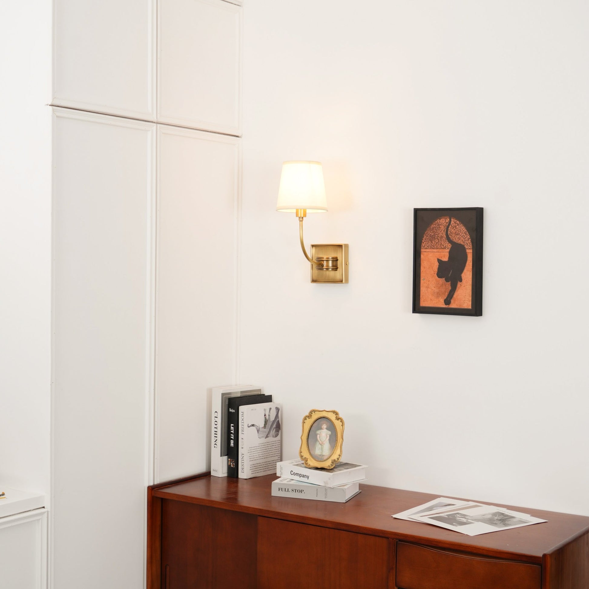 Victor Wall Lamp Black Bronze Fabric - Neutralighting