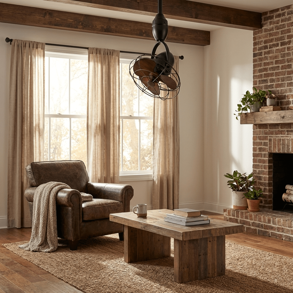 Venturo Cage Ceiling Fan-Neutral Decor