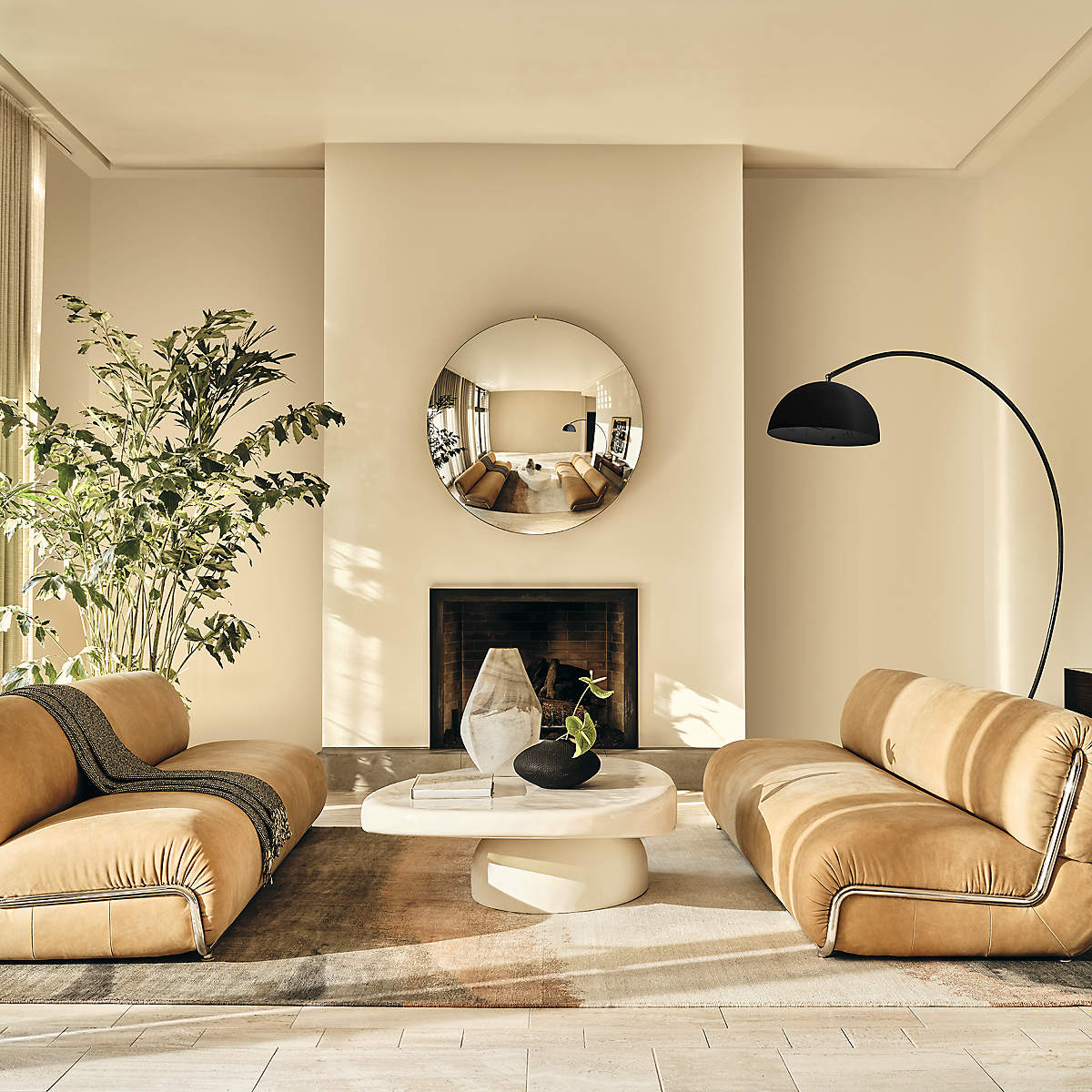 The Venus Floor Lamp in a matte black finish against a white background.