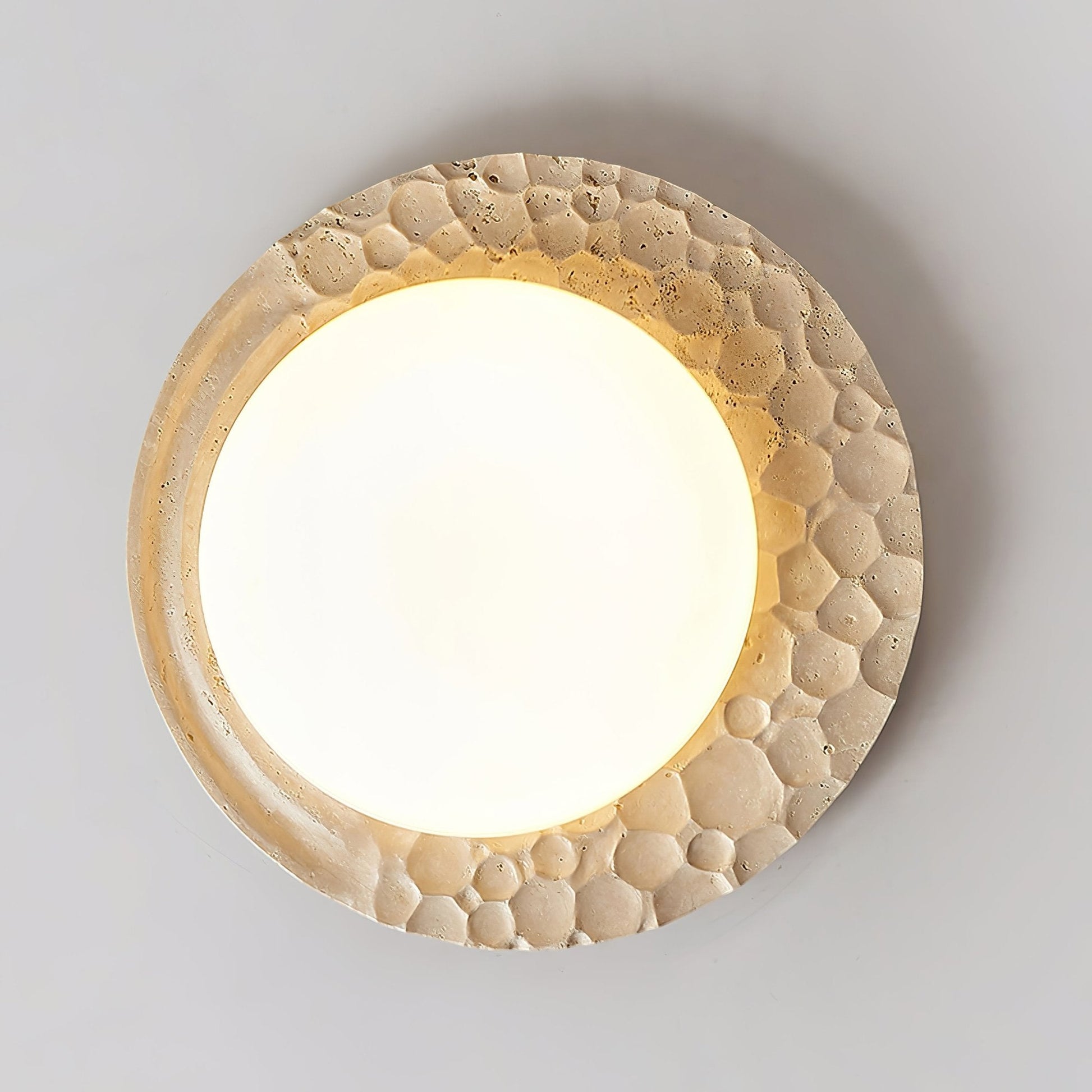 Ivsoris Textured Travertine Ceiling Light-Neutral Decor