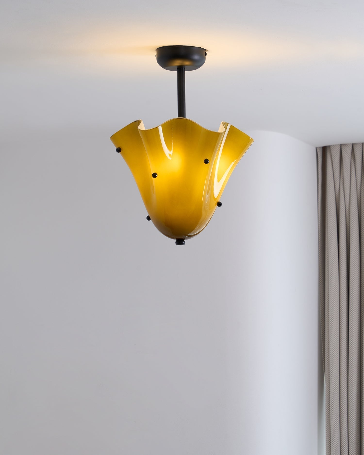 Eldis Murano Glass Semi Flush Ceiling Light