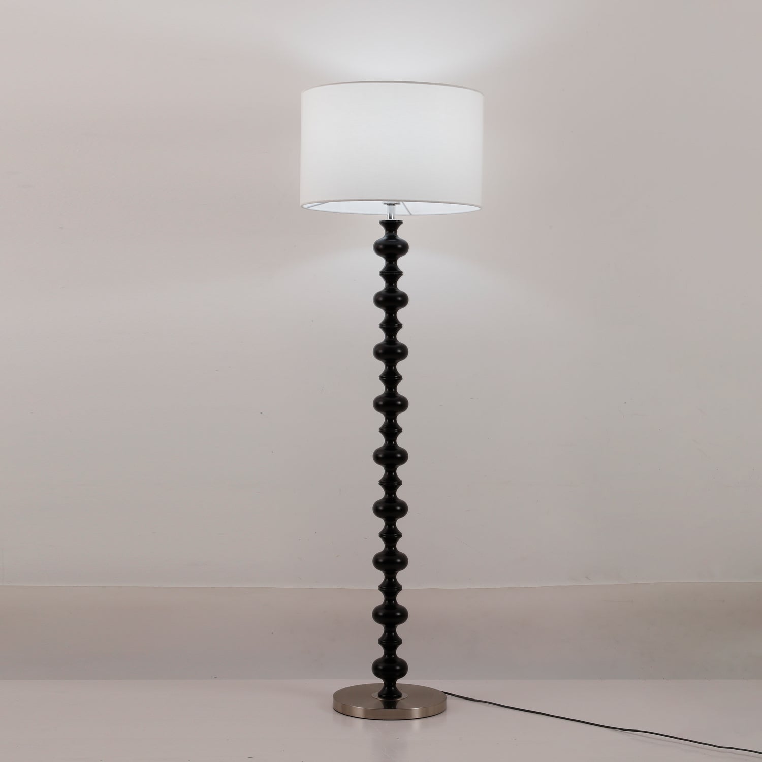 Eloisen Wood Fabric Minimalistic Floor Lamp-Neutral Decor