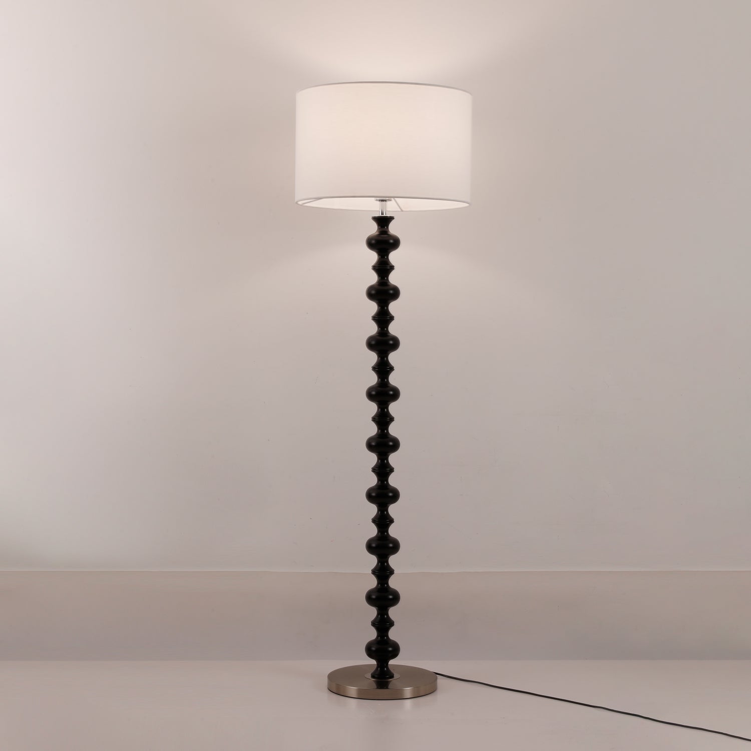 Eloisen Wood Fabric Minimalistic Floor Lamp-Neutral Decor