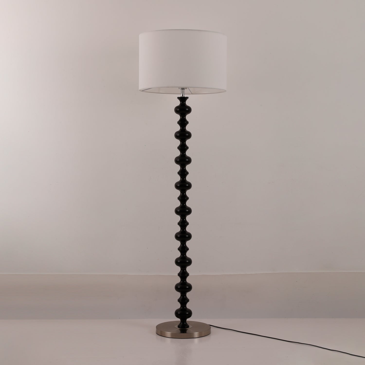 Eloisen Wood Fabric Minimalistic Floor Lamp-Neutral Decor
