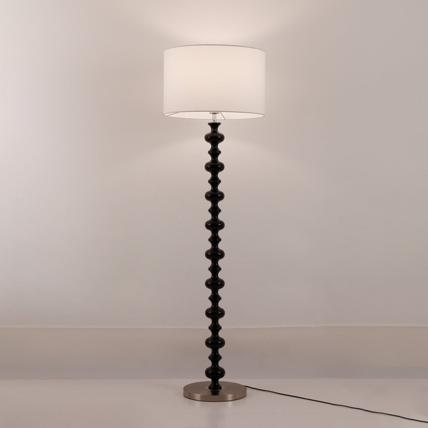 Eloisen Wood Fabric Minimalistic Floor Lamp-Neutral Decor