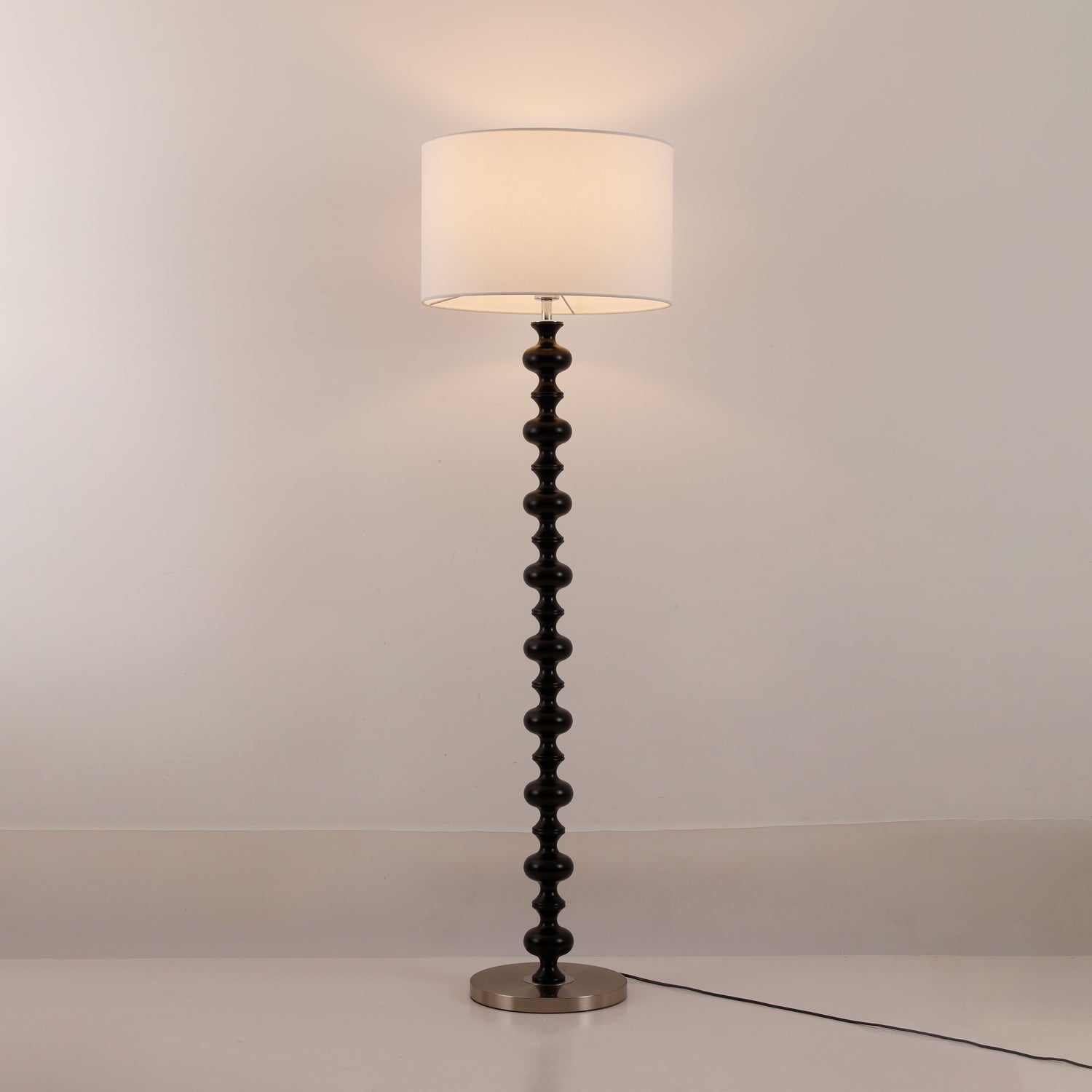 Eloisen Wood Fabric Minimalistic Floor Lamp-Neutral Decor