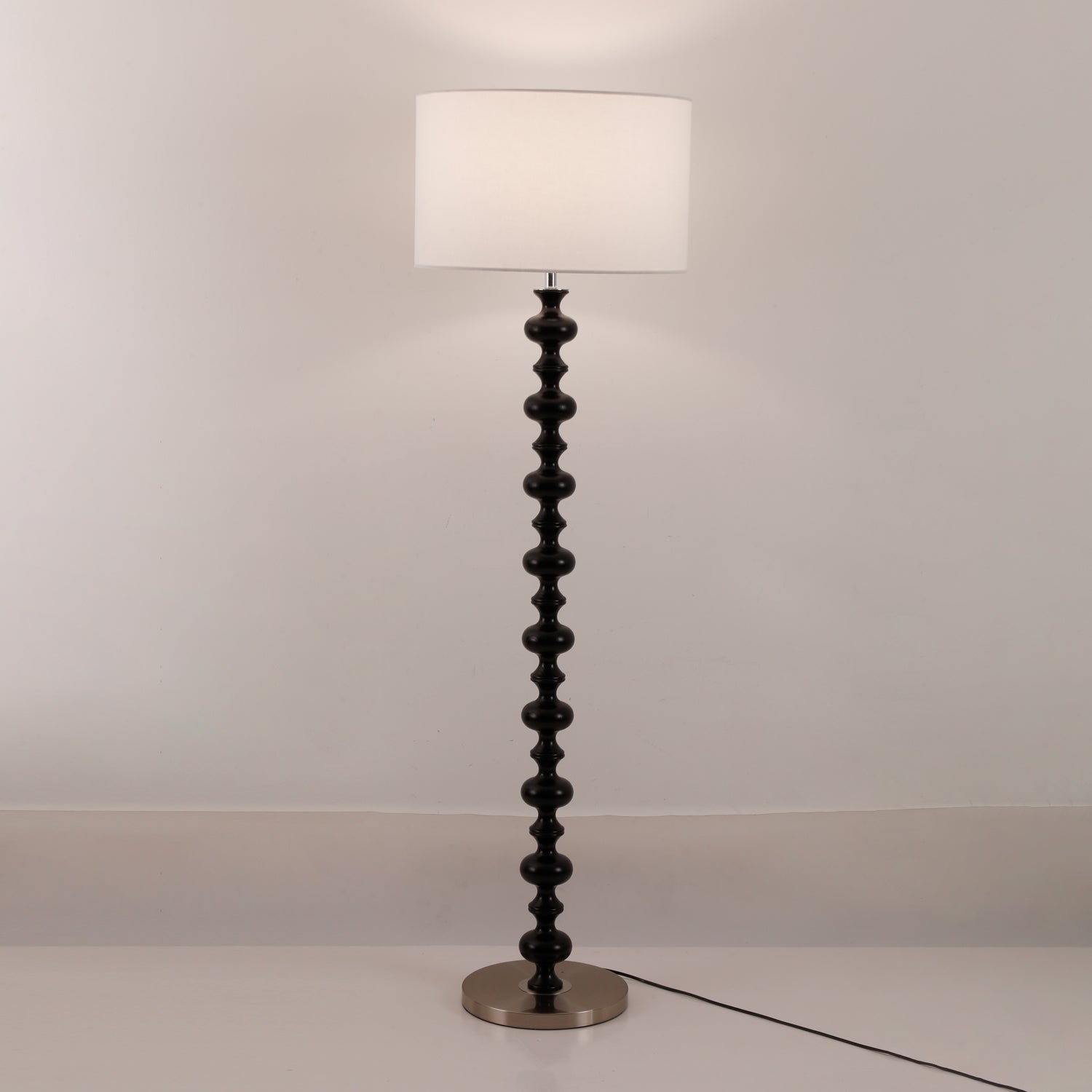Eloisen Wood Fabric Minimalistic Floor Lamp-Neutral Decor
