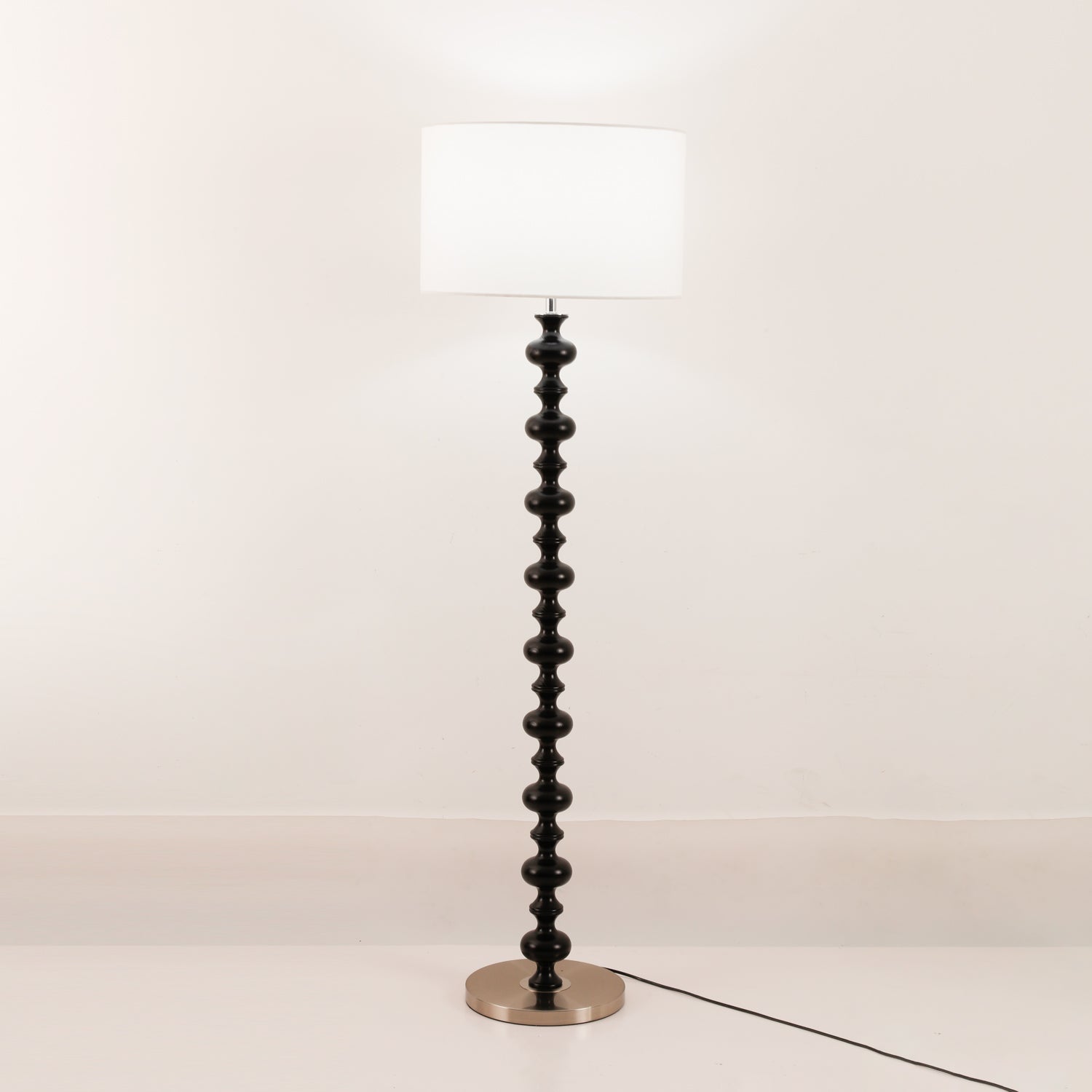 Eloisen Wood Fabric Minimalistic Floor Lamp-Neutral Decor