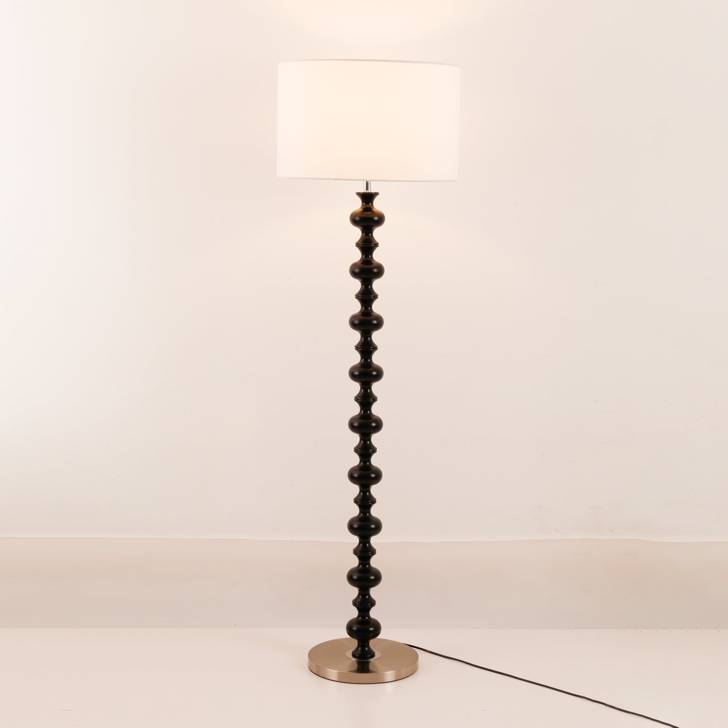 Eloisen Wood Fabric Minimalistic Floor Lamp-Neutral Decor