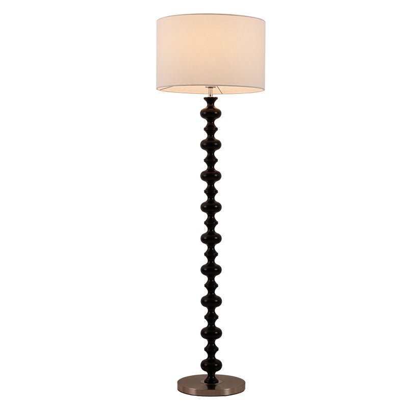 Eloisen Wood Fabric Minimalistic Floor Lamp-Neutral Decor