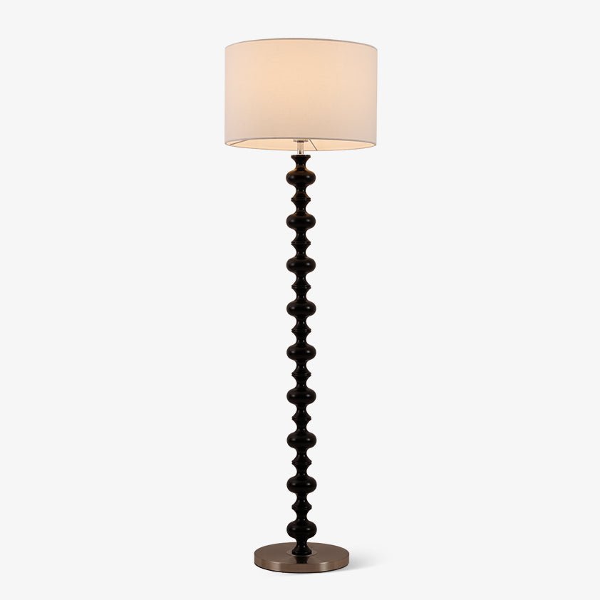 Eloisen Wood Fabric Minimalistic Floor Lamp-Neutral Decor