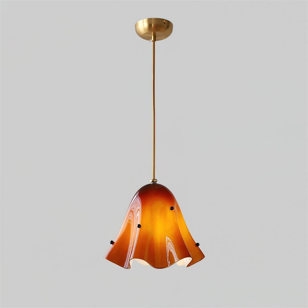 Arden Bell Glass Pendant Light-Neutral Decor