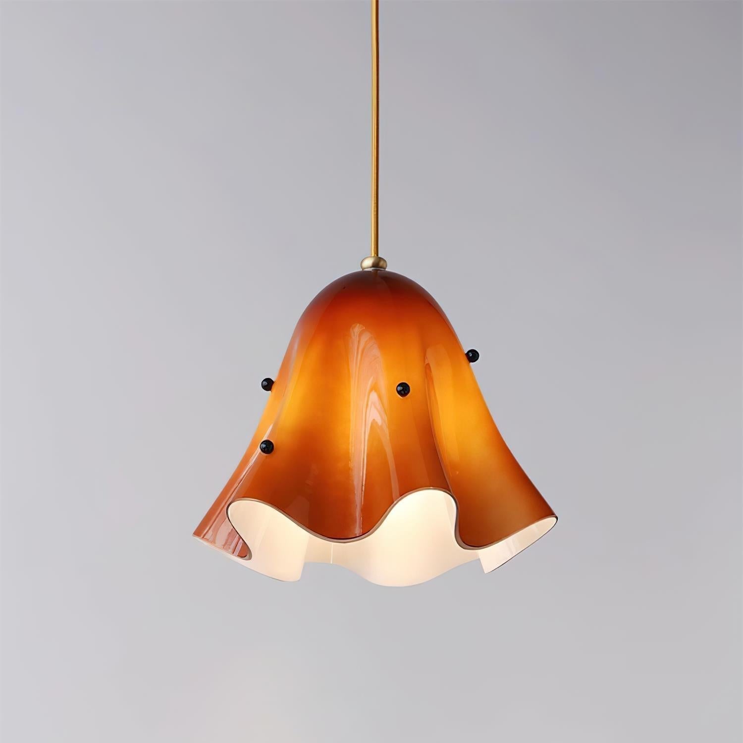 Arden Bell Glass Pendant Light-Neutral Decor