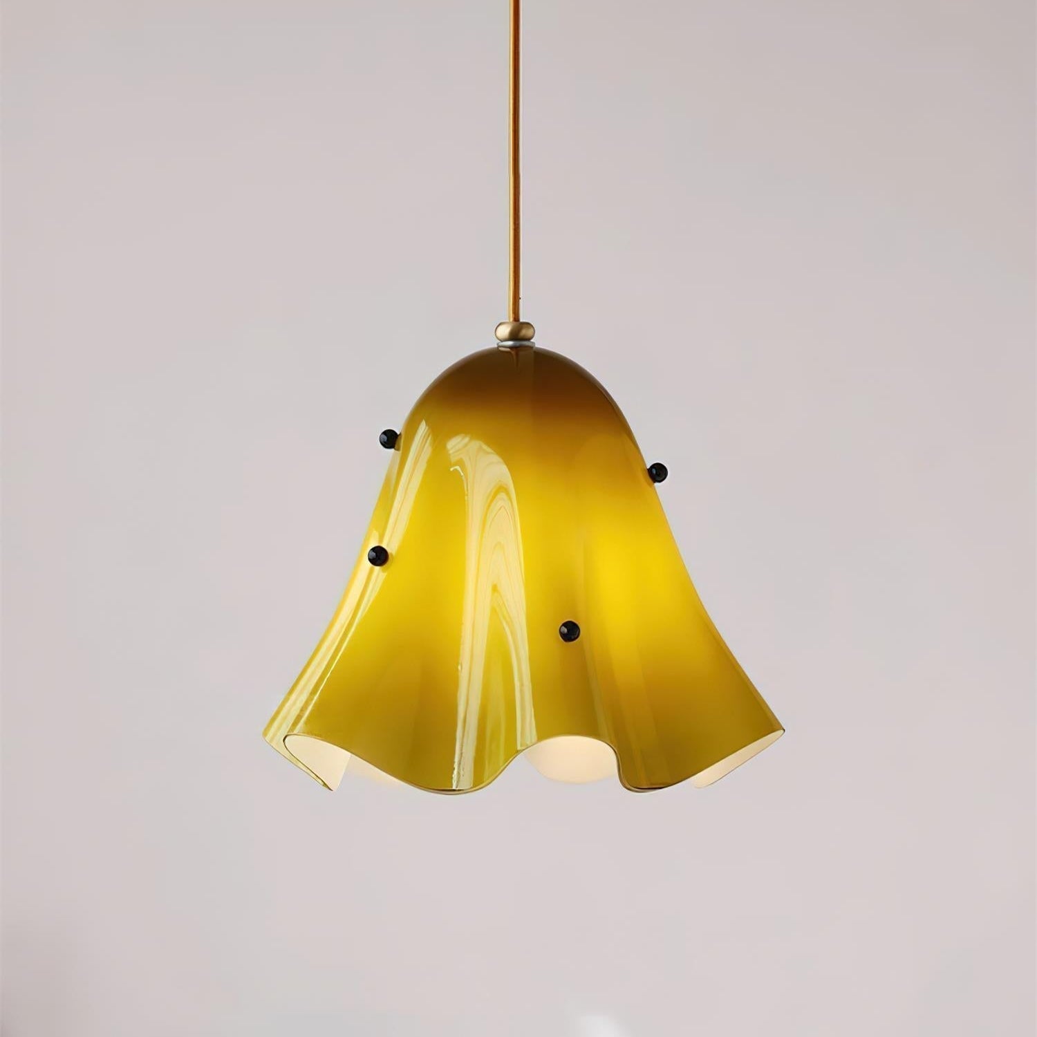 Arden Bell Glass Pendant Light-Neutral Decor