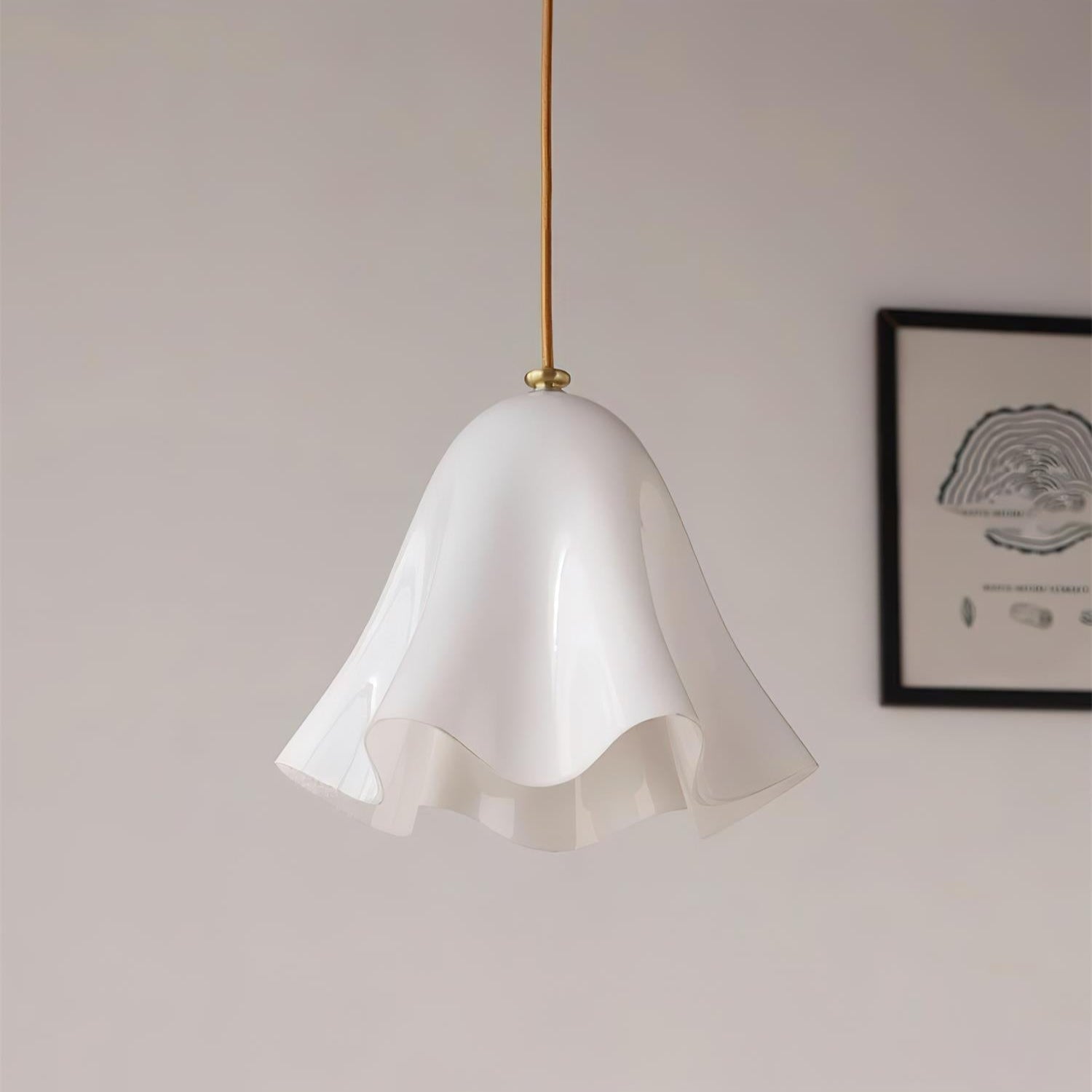 Arden Bell Glass Pendant Light-Neutral Decor