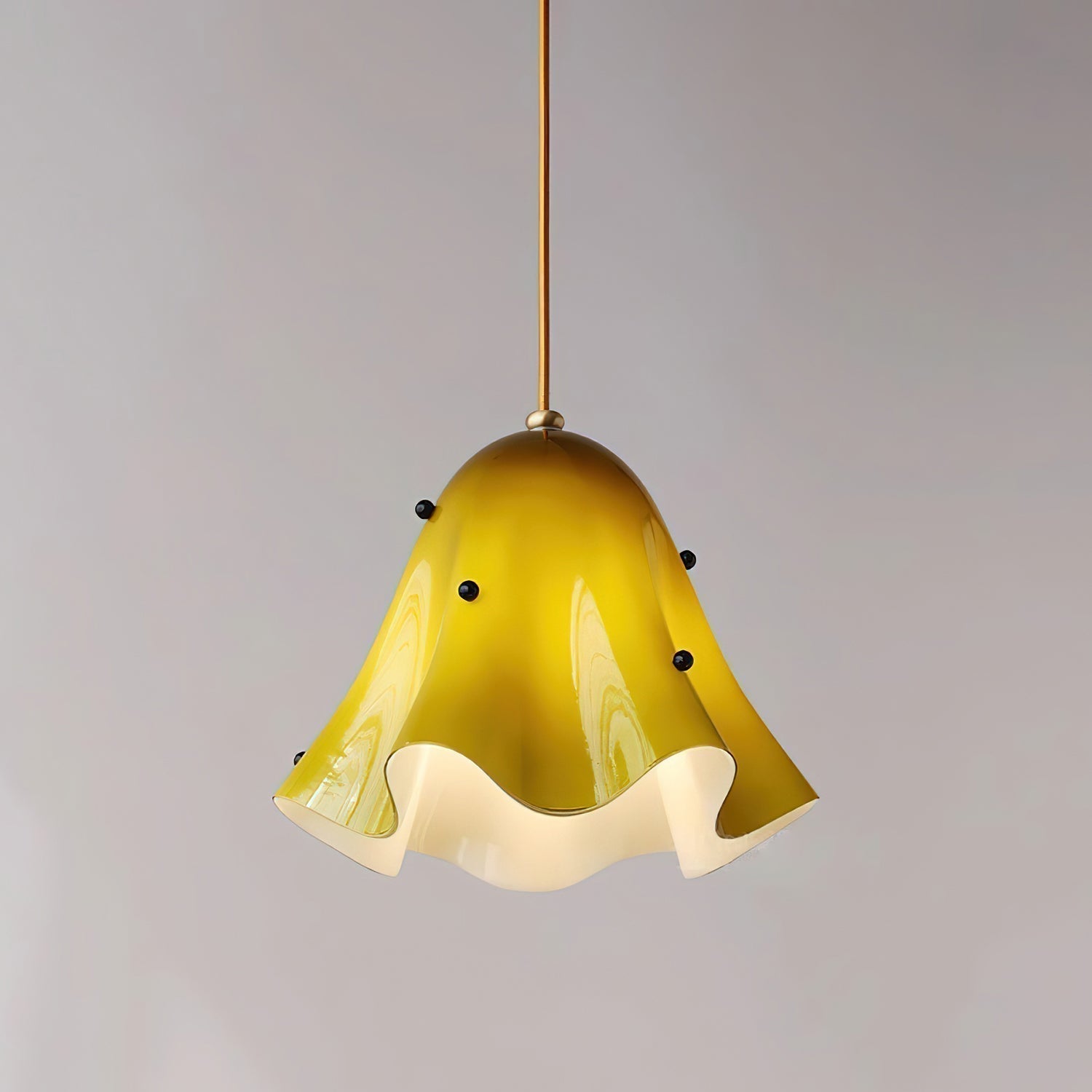 Arden Bell Glass Pendant Light-Neutral Decor